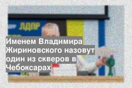 Именем Владимира Жириновского назовут один из скверов в Чебоксарах