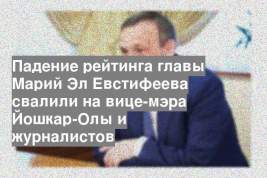 Падение рейтинга главы Марий Эл Евстифеева свалили на вице-мэра Йошкар-Олы и журналистов