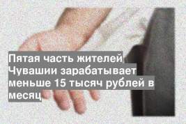 Пятая часть жителей Чувашии зарабатывает меньше 15 тысяч рублей в месяц