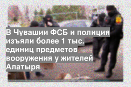 В Чувашии ФСБ и полиция изъяли более 1 тыс. единиц предметов вооружения у жителей Алатыря