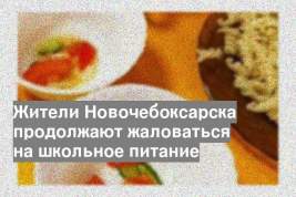 Жители Новочебоксарска продолжают жаловаться на школьное питание