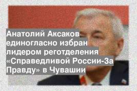 Анатолий Аксаков единогласно избран лидером реготделения «Справедливой России-За Правду» в Чувашии