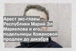 Арест экс-главы Республики Марий Эл Маркелова и его подельницы Кожановой продлен до декабря