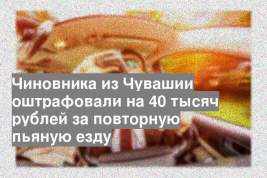 Чиновника из Чувашии оштрафовали на 40 тысяч рублей за повторную пьяную езду