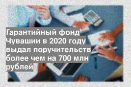 Гарантийный фонд Чувашии в 2020 году выдал поручительств более чем на 700 млн рублей