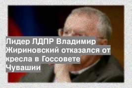 Лидер ЛДПР Владимир Жириновский отказался от кресла в Госсовете Чувашии