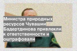 Министра природных ресурсов Чувашии Бадертдинова привлекли к ответственности и оштрафовали