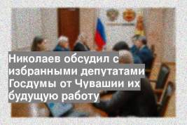 Николаев обсудил с избранными депутатами Госдумы от Чувашии их будущую работу