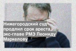 Нижегородский суд продлил срок ареста экс-главе РМЭ Леониду Маркелову