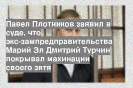 Павел Плотников заявил в суде, что экс-зампредправительства Марий Эл Дмитрий Турчин покрывал махинации своего зятя