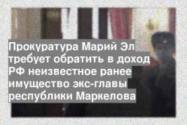 Прокуратура Марий Эл требует обратить в доход РФ неизвестное ранее имущество экс-главы республики Маркелова