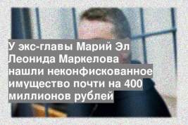 У экс-главы Марий Эл Леонида Маркелова нашли неконфискованное имущество почти на 400 миллионов рублей