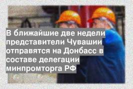 В ближайшие две недели представители Чувашии отправятся на Донбасс в составе делегации минпромторга РФ