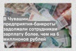 В Чувашии предприятия-банкроты задолжали сотрудникам зарплату более, чем на 6 миллионов рублей