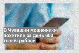 В Чувашии мошенники похитили за день 600 тысяч рублей