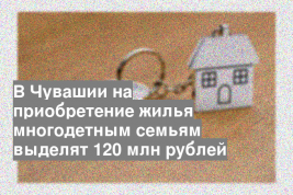 В Чувашии на приобретение жилья многодетным семьям выделят 120 млн рублей