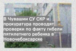 В Чувашии СУ СКР и прокуратура проводят проверки по факту гибели пятилетнего ребенка в Новочебоксарске