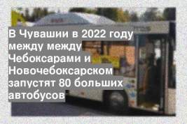 В Чувашии в 2022 году между между Чебоксарами и Новочебоксарском запустят 80 больших автобусов