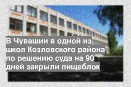 В Чувашии в одной из школ Козловского района по решению суда на 90 дней закрыли пищеблок