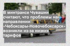 В минтрансе Чувашии считают, что проблемы на направлении «Чебоксары-Новочебоксарск» возникли из-за низких тарифов