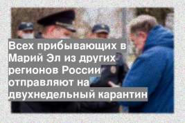 Всех прибывающих в Марий Эл из других регионов России отправляют на двухнедельный карантин