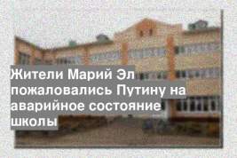 Жители Марий Эл пожаловались Путину на аварийное состояние школы